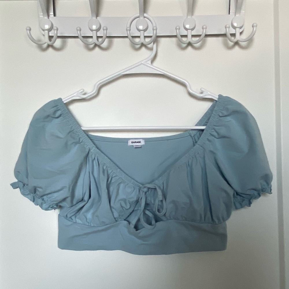 Garage puff sleeve top